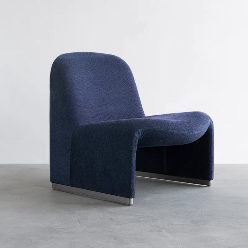 Mid-century Modern Side Chair Armless Fixed Back Accent Armchair for Bedroom
