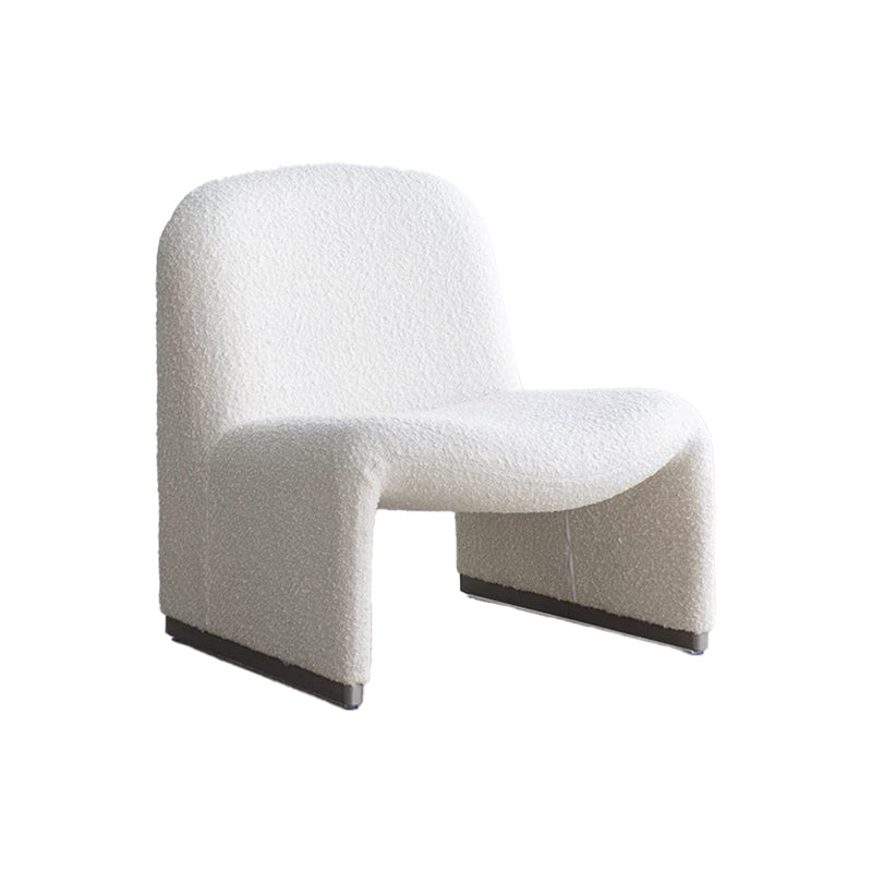 Mid-century Modern Side Chair Armless Fixed Back Accent Armchair for Bedroom