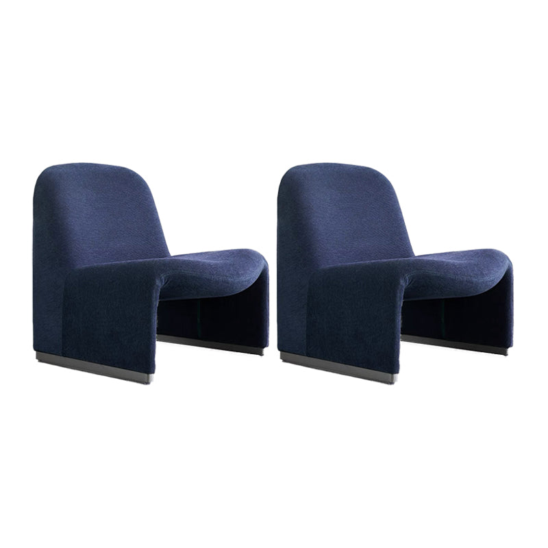 Mid-century Modern Side Chair Armless Fixed Back Accent Armchair for Bedroom