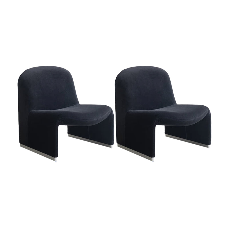 Mid-century Modern Side Chair Armless Fixed Back Accent Armchair for Bedroom