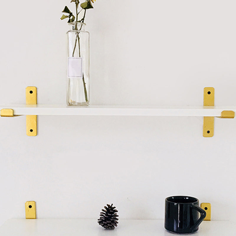 Engineered Wood White Bookshelf Glam Floating Closed Back Bookcase