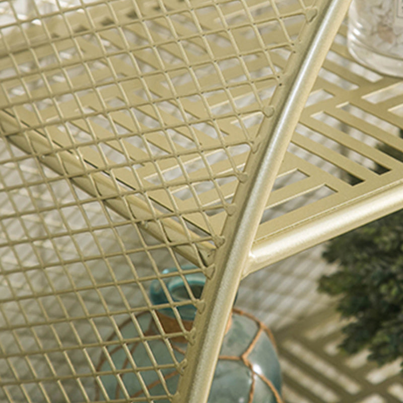 Glam Gold Bookshelf Standard Metal Bookcase with Shelves for Home Office