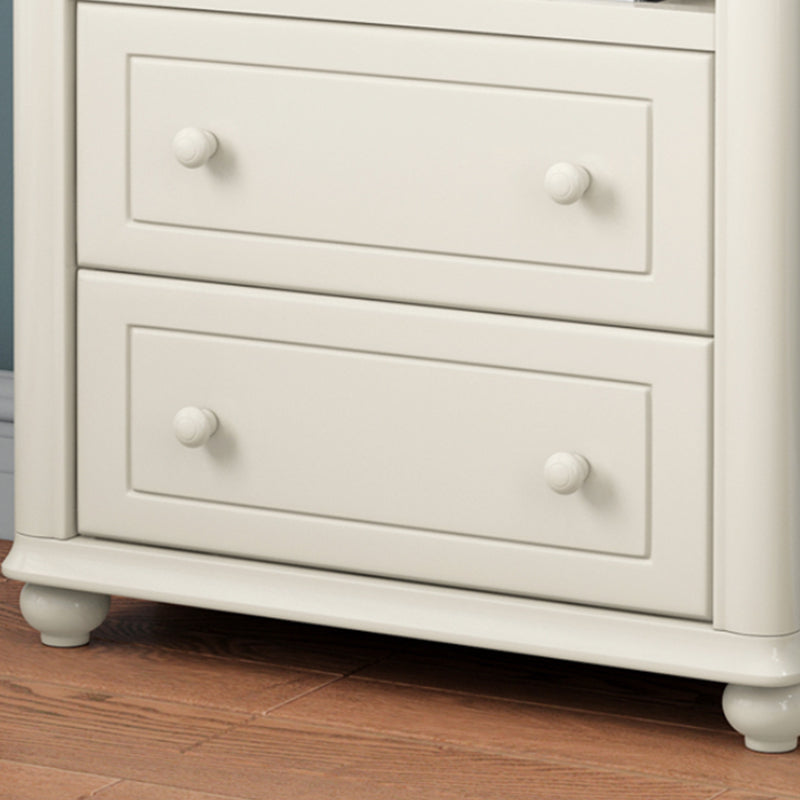 Wood Standard Bookshelf White Contemporary Bookcase with Shelves