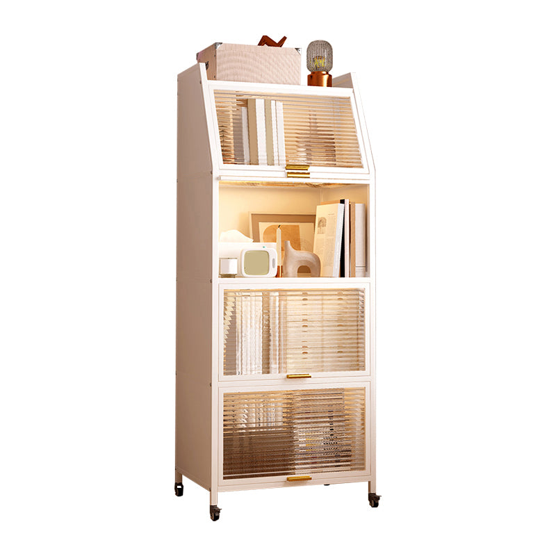Standard Metal Industrial Bookcase Closed Back Bookshelf with Cabinets