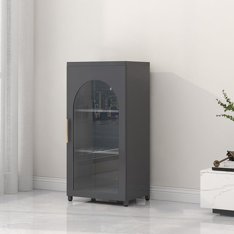 Scandinavian Metal Bookshelf Standard Closed Back Bookcase with Cabinets