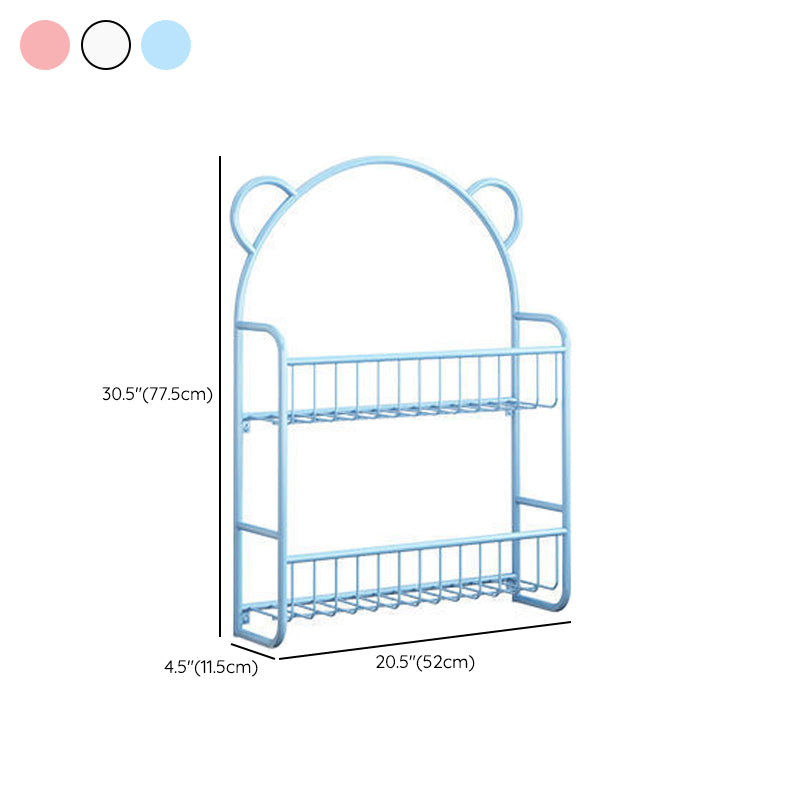 Metal Closed Back Bookshelf Scandinavian Wall Mounted Bookcase