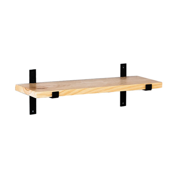 Contemporary Floating Bookshelf Wooden Natural Closed Back Bookcase