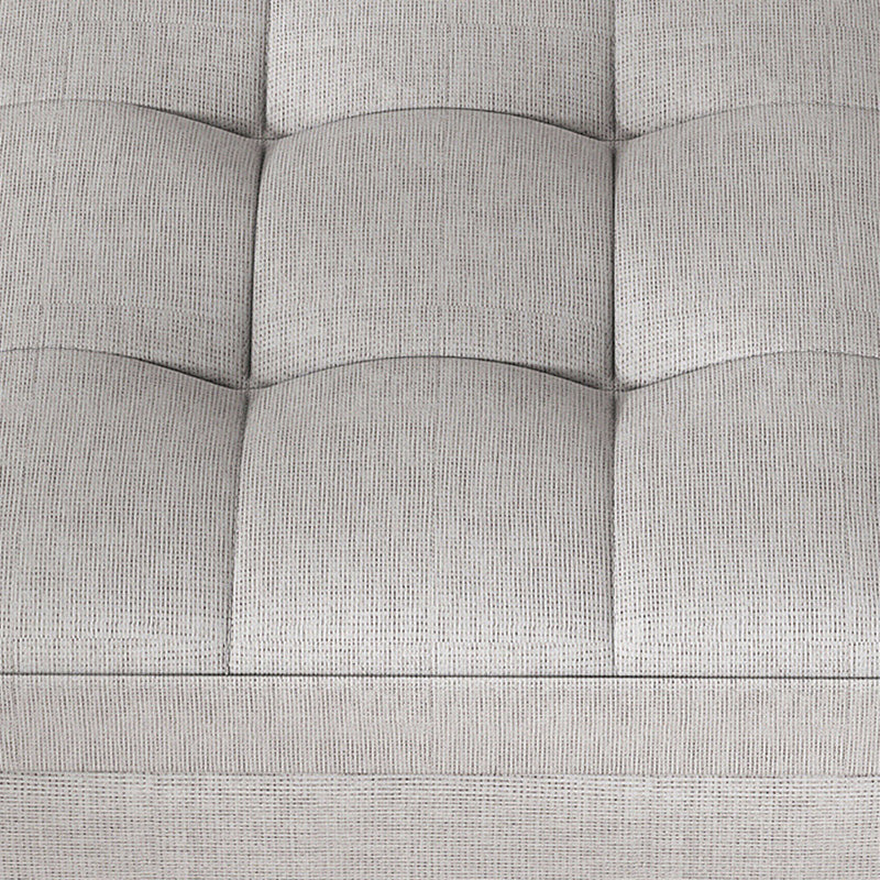 Modern Dark Grey Square Pouf Cotton Tear Resistant Pouf for Living Room