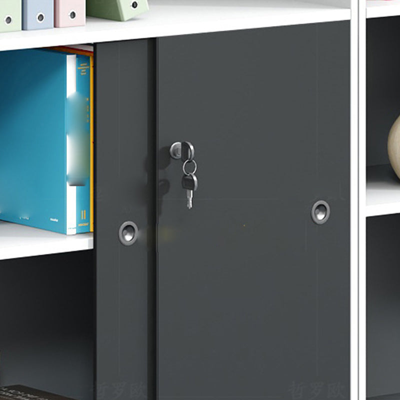 Industrial Style Vertical File Cabinet Wood Filing Cabinet with Locking Storage