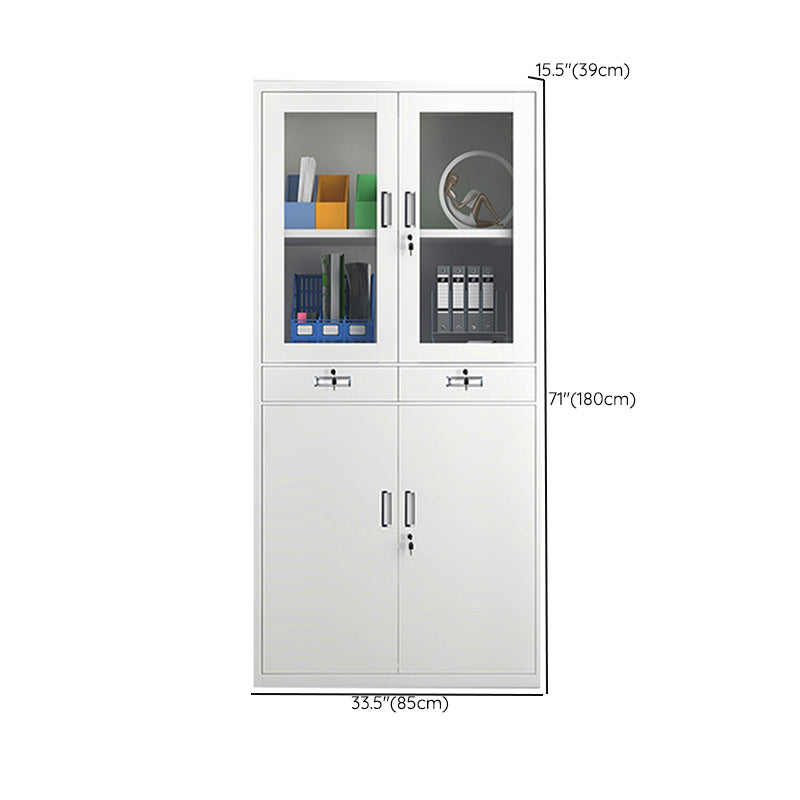 Modern Glass File Cabinet Solid Color Filing Cabinet for Home Office