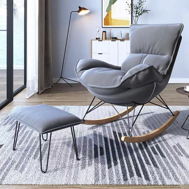 Mother Feeding Sofa Rocking Chair Modern Indoor Rocking Chair with Ottoman