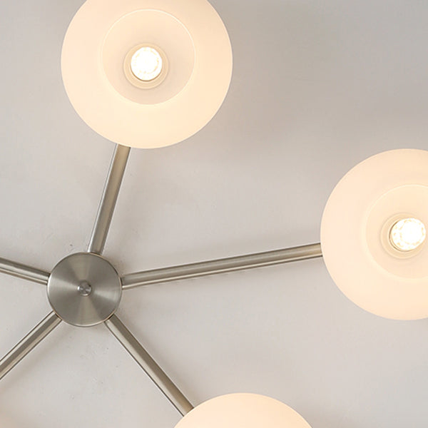 Modern Style Ceiling Lamp Glass Shade Flush Mount Light Fixture