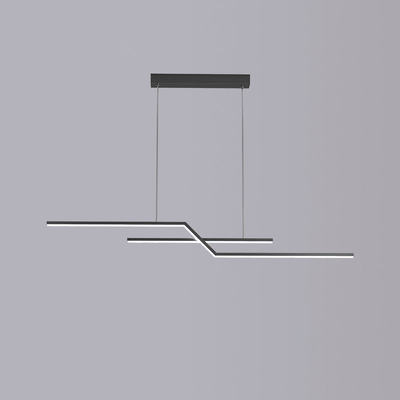 Simple LED Island Light Modern Island Hanging Light with Silica Gel Shade for Dining Room