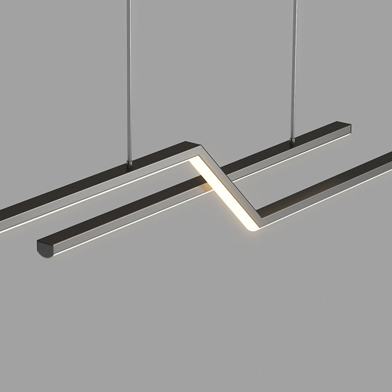 Simple LED Island Light Modern Island Hanging Light with Silica Gel Shade for Dining Room
