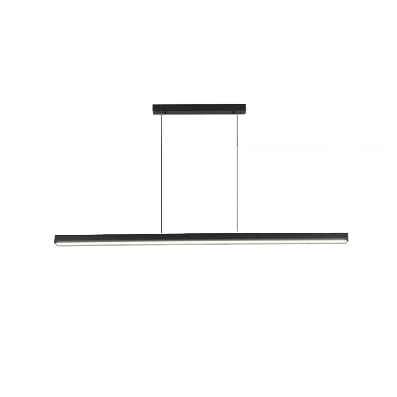 Strip Shape Island Lamp 1-Light LED Island Hanging Lamp with Acrylic Shade for Dining Room