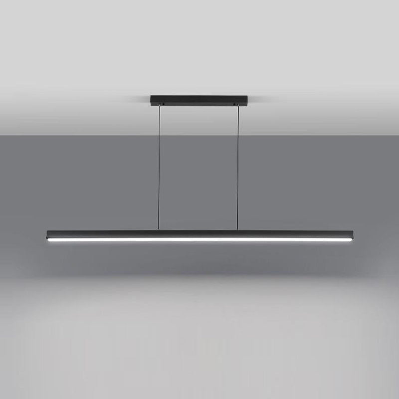 Strip Shape Island Lamp 1-Light LED Island Hanging Lamp with Acrylic Shade for Dining Room