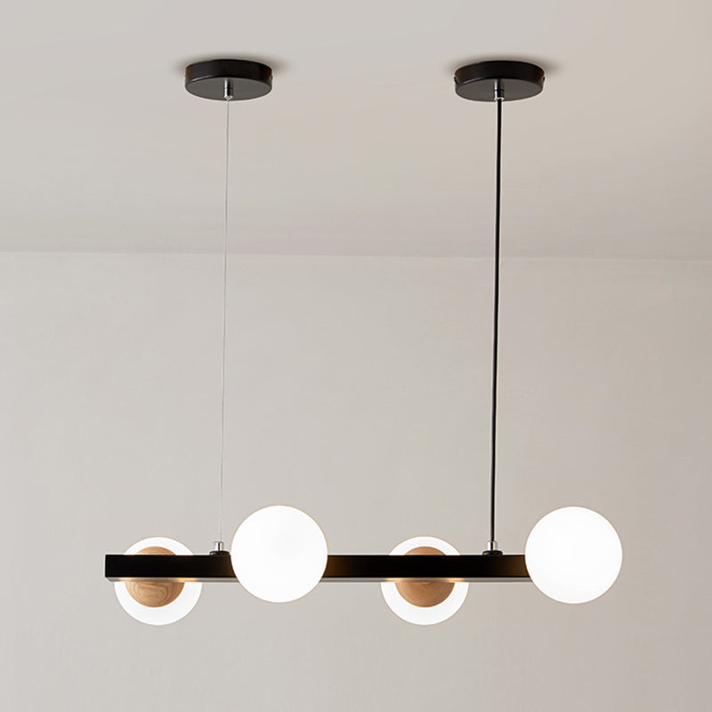Black Kitchen Island Lighting Industrial Globe Shaded Ceiling Light for Home