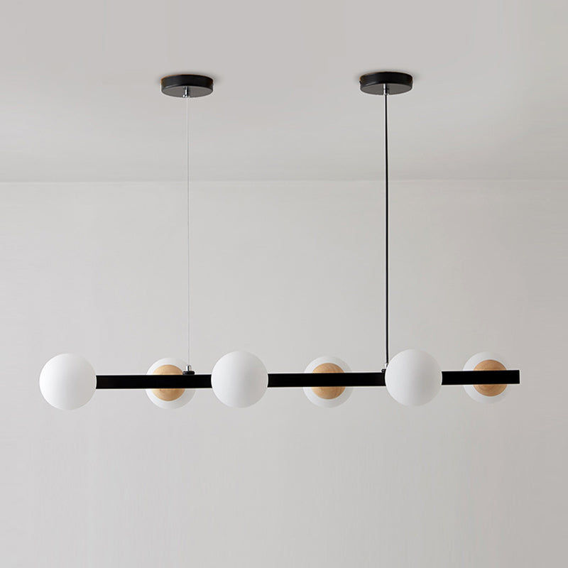 Black Kitchen Island Lighting Industrial Globe Shaded Ceiling Light for Home