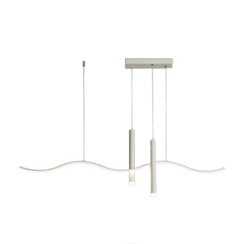 White Ceiling Light LED Contemporary Kitchen Island Lighting for Dining Room