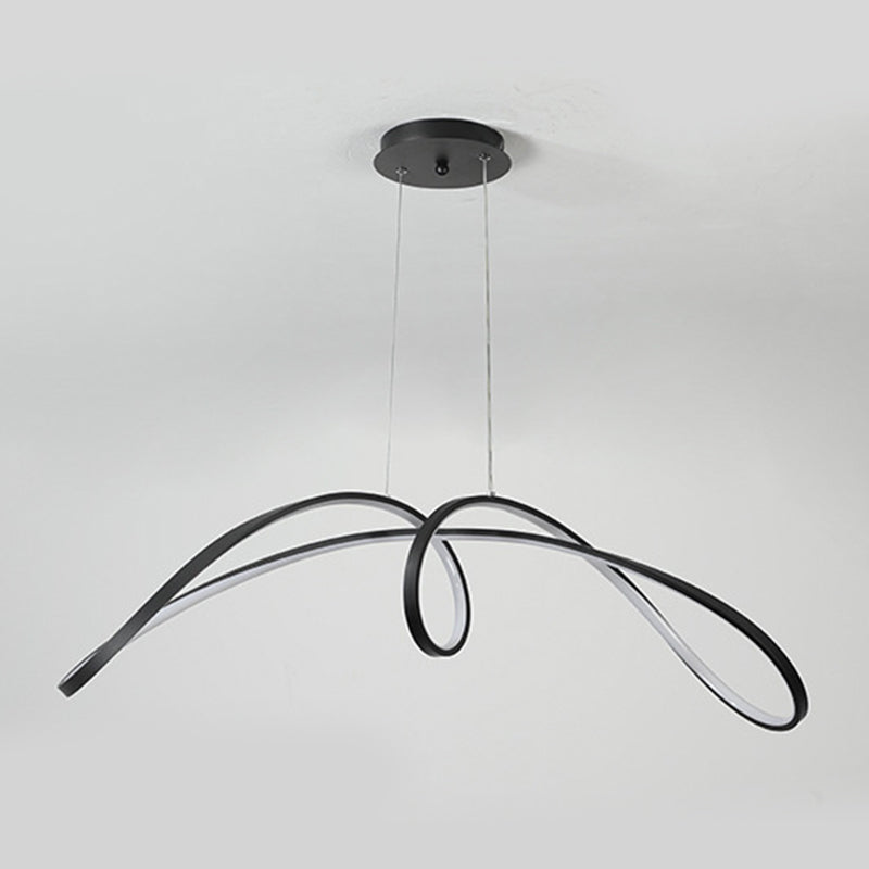 LED White/Black Ceiling Light Contemporary Kitchen Island Lighting for Room