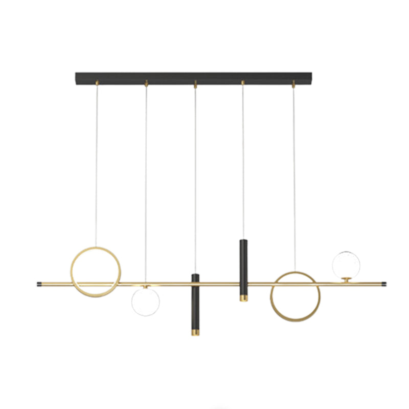 Linear Island Lighting Modern Metal Hanging Lights for Dining Room
