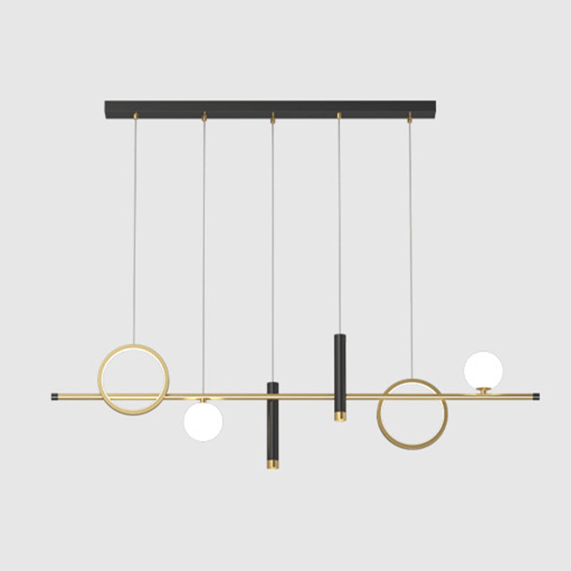 Linear Island Lighting Modern Metal Hanging Lights for Dining Room