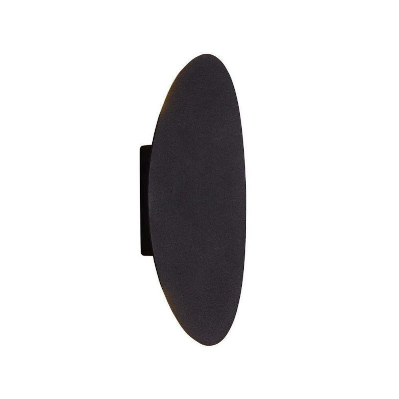 Oval Shape Wall Lamp Modern Style Metal 2 Lights Wall Light in White/Black