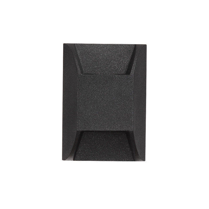 Geometric Shape Wall Lamp Modern Style Metal 2 Lights Wall Light in Black