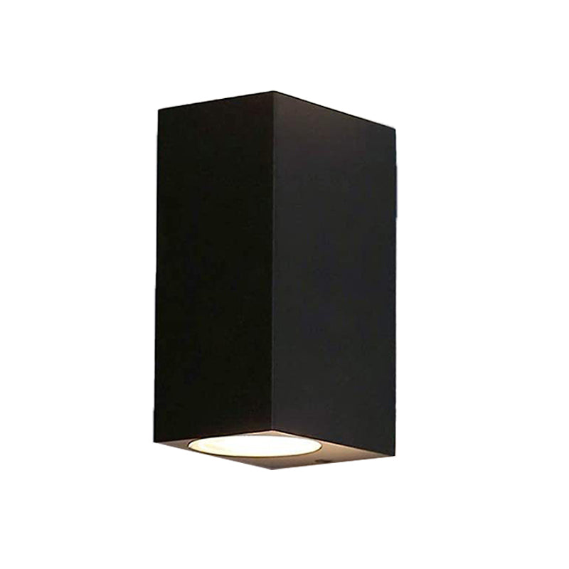 Cylinder Shape Wall Lamp Modern Style Metal 2 Lights Wall Light in White/Black
