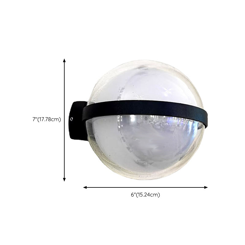 Ball Shape Wall Lamp Modern Style Acrylic 1 Lights Wall Light in White