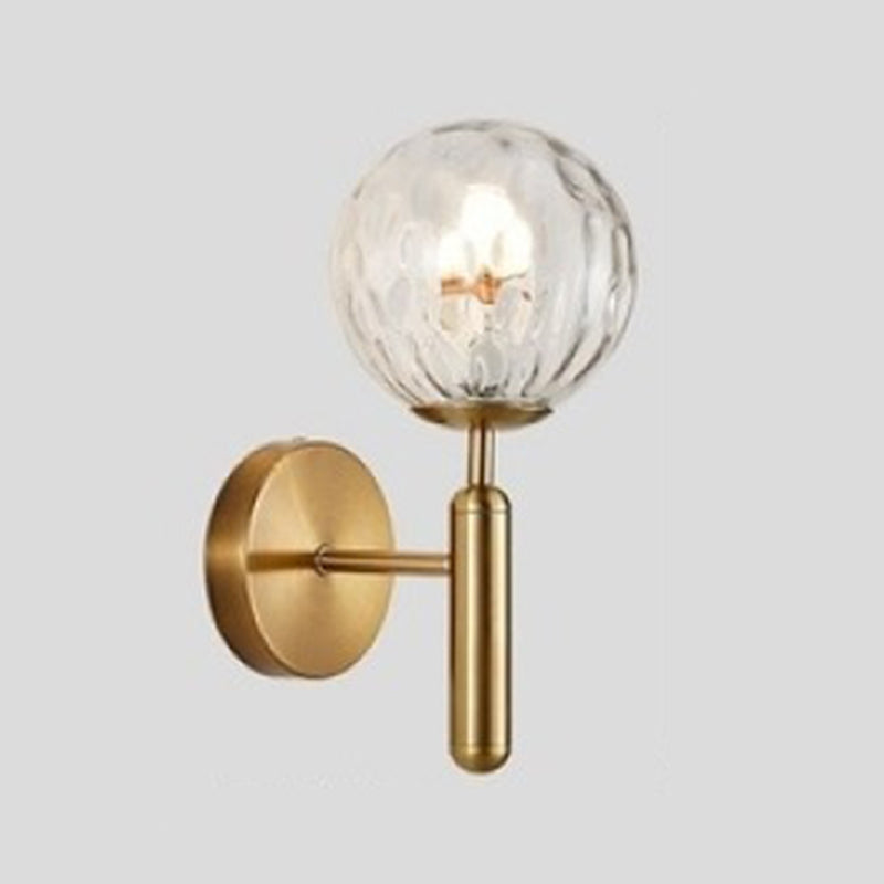 Modern Style Globe Wall Light Glass 1 Light Sconces for Bedroom