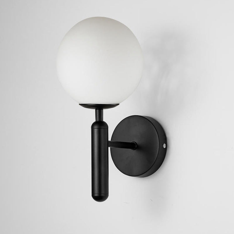 Modern Style Globe Wall Light Glass 1 Light Sconces for Bedroom