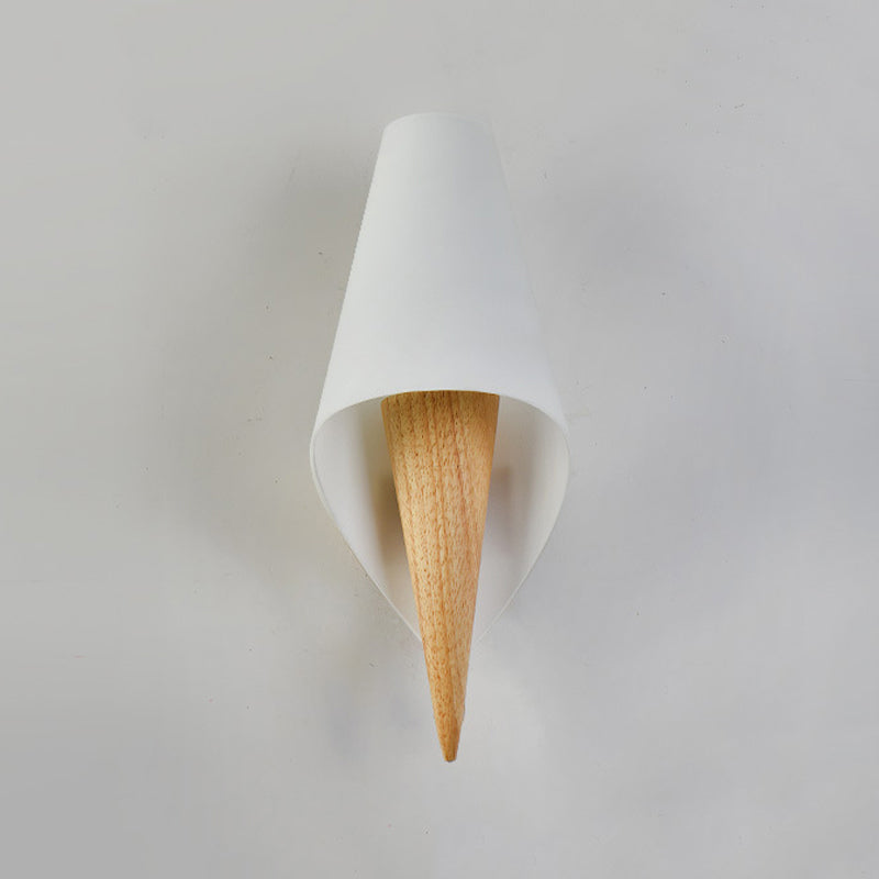 Modern Style Wrapped Wall Light Wood 1 Light Sconces for Bedroom