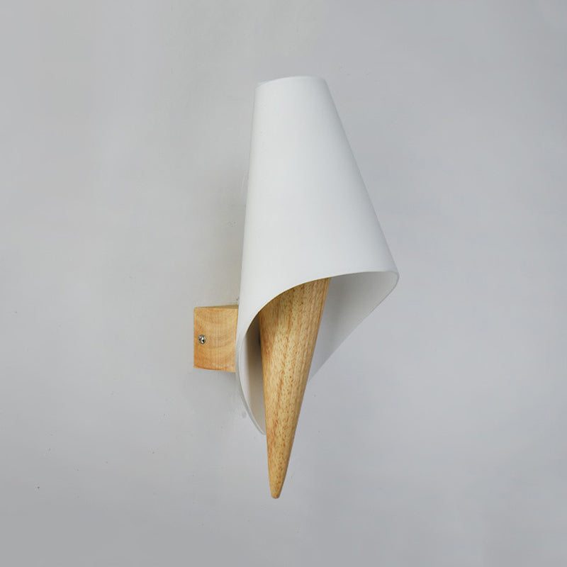 Modern Style Wrapped Wall Light Wood 1 Light Sconces for Bedroom