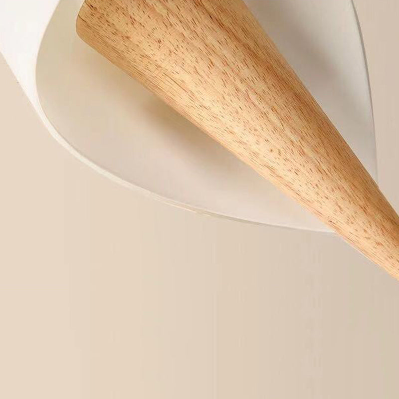 Modern Style Wrapped Wall Light Wood 1 Light Sconces for Bedroom