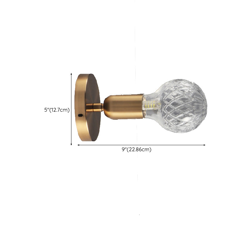 1 Light Wall Light Fixture Modern Glass Wall Mounted Lighting for Living Room