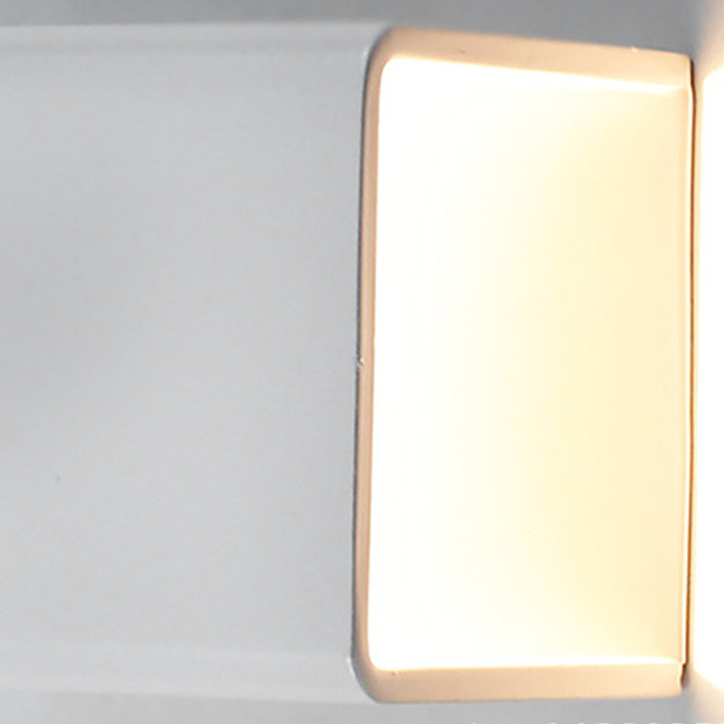 Modern Style Square Shape Wall Light Aluminum 2 Lights Sconces for Bedroom