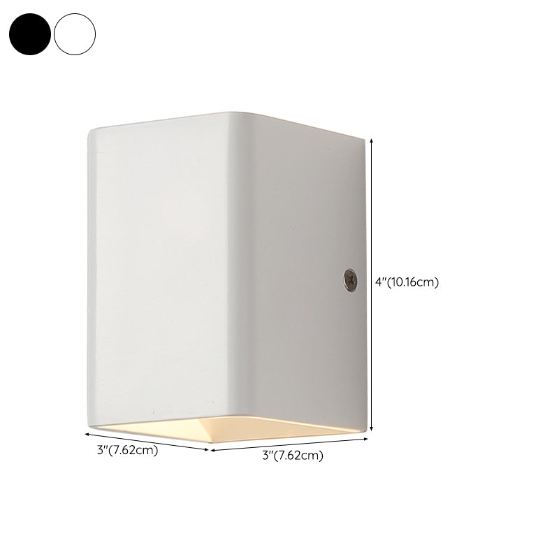 Modern Style Square Shape Wall Light Aluminum 2 Lights Sconces for Bedroom