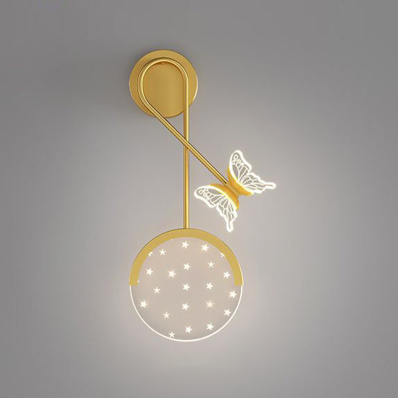 Pink / Gold 2 - Light LED Wall Flush Mount Acrylic Modern Wall Lighting Fixture