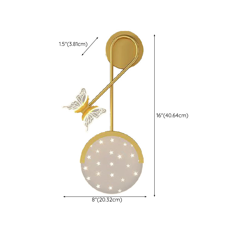 Pink / Gold 2 - Light LED Wall Flush Mount Acrylic Modern Wall Lighting Fixture