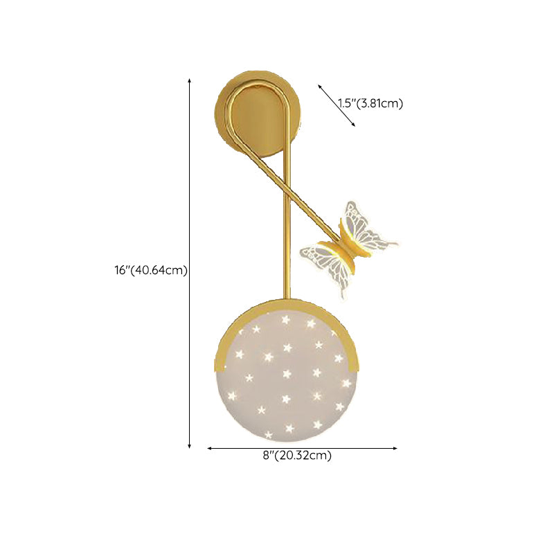 Pink / Gold 2 - Light LED Wall Flush Mount Acrylic Modern Wall Lighting Fixture