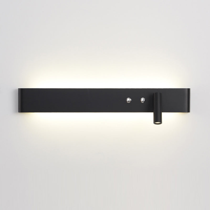 Modern Single White/Black Wall Mounted Sconce Metallic LED Wall Light