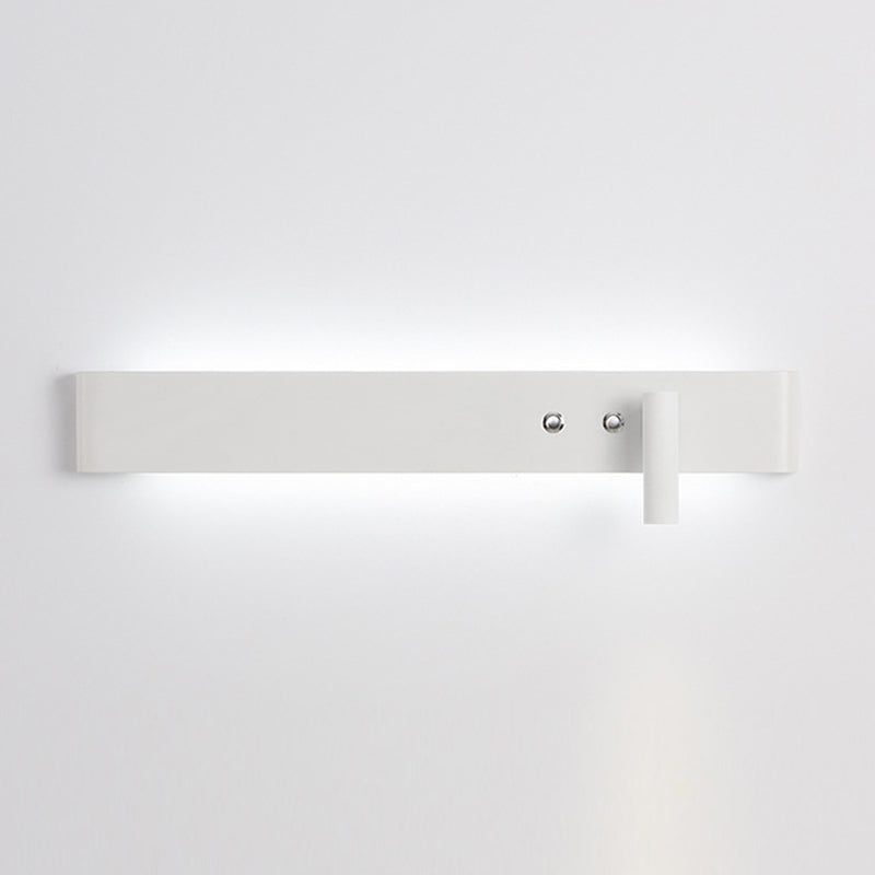 Modern Single White/Black Wall Mounted Sconce Metallic LED Wall Light