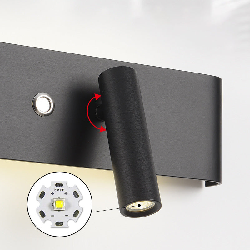 Modern Single White/Black Wall Mounted Sconce Metallic LED Wall Light