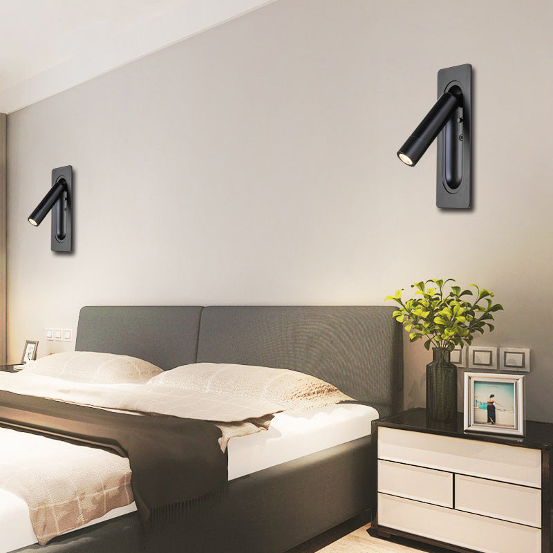 Single Modern Polished Finish Wall Mounted Sconce Metal LED Wall Light