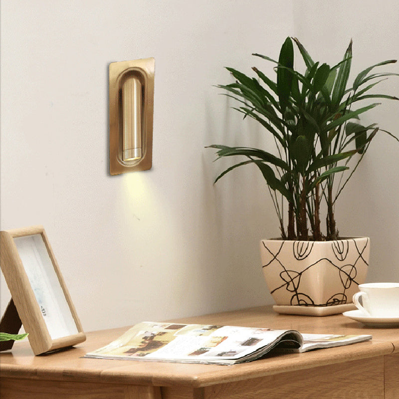 Single Modern Polished Finish Wall Mounted Sconce Metal LED Wall Light