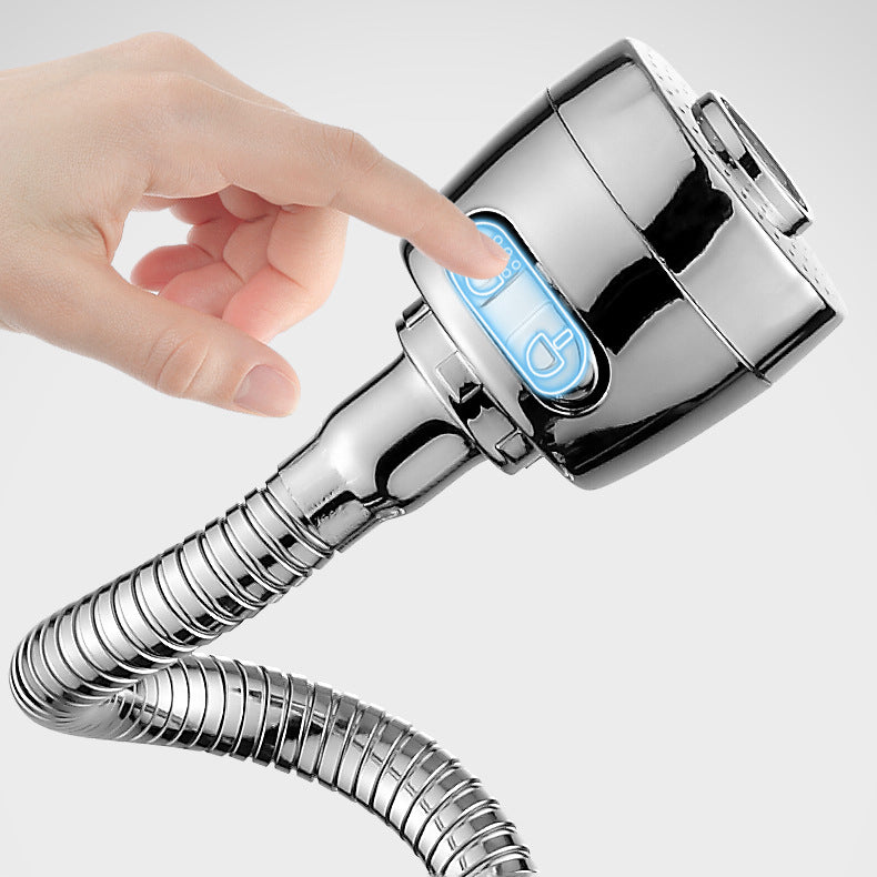 Contemporary Single Handle Kitchen Faucet Pull-down Wall-mounted Faucet in Chrome