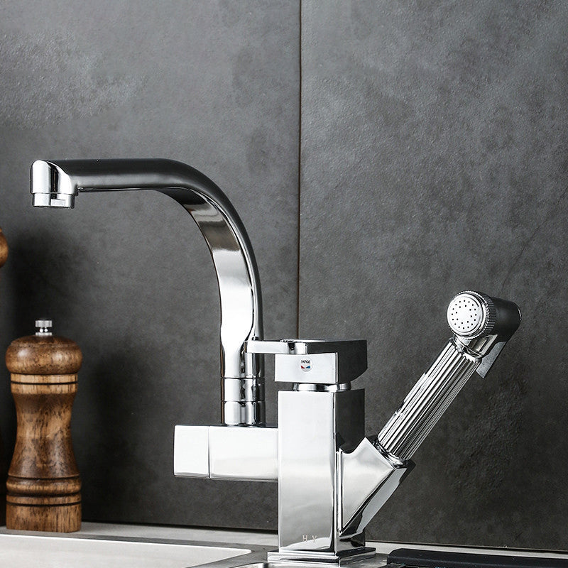 Traditional 1-Handle Faucet with Water Dispenser Standard Kitchen Faucet