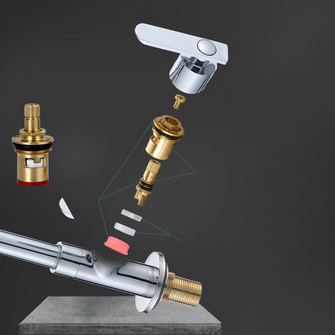 Contemporary Single Handle Kitchen Faucet Pull down 1-Hold Bar Faucet