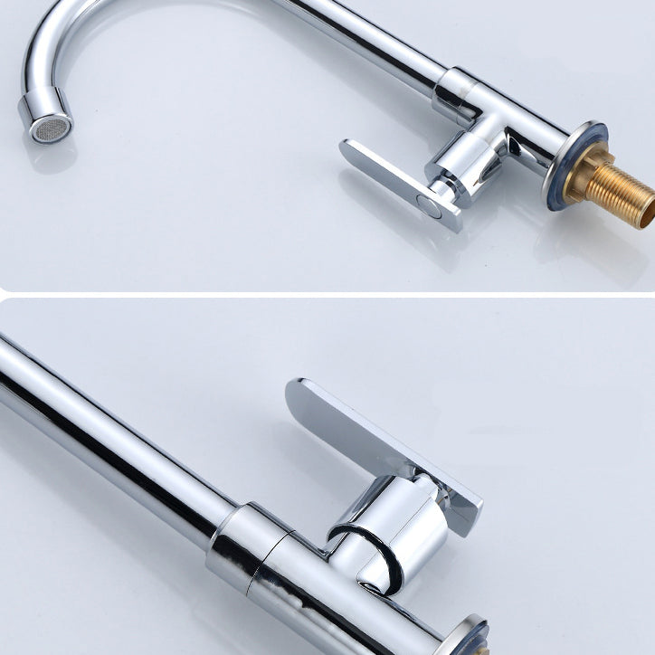 Contemporary Single Handle Kitchen Faucet Pull down 1-Hold Bar Faucet